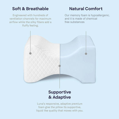 Memory Foam Wedge Sleeping Knee Pillow
